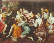 Frans Floris de Vriendt Athene bei den Musen oil